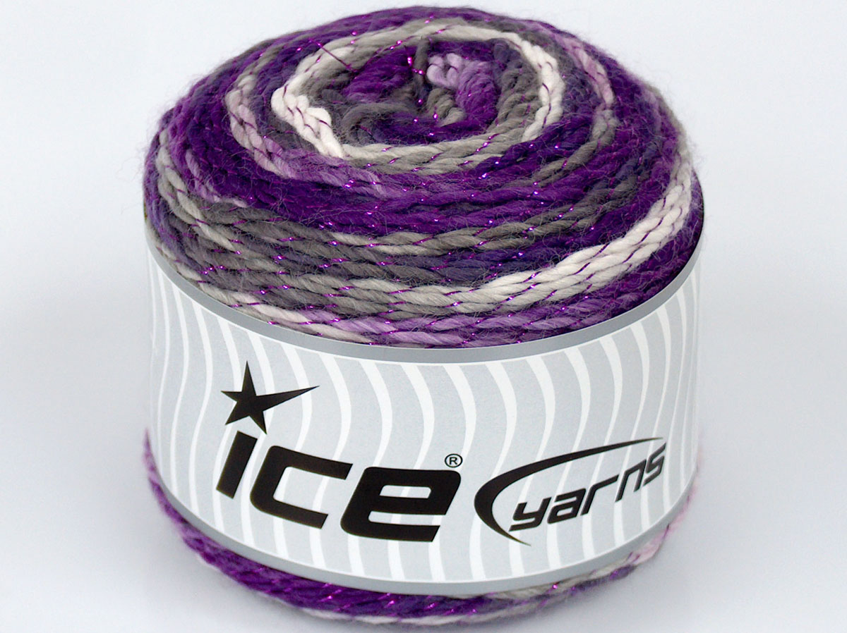 Sale Cakes Yarn Beyaz Mor Tonları Gri Tonları