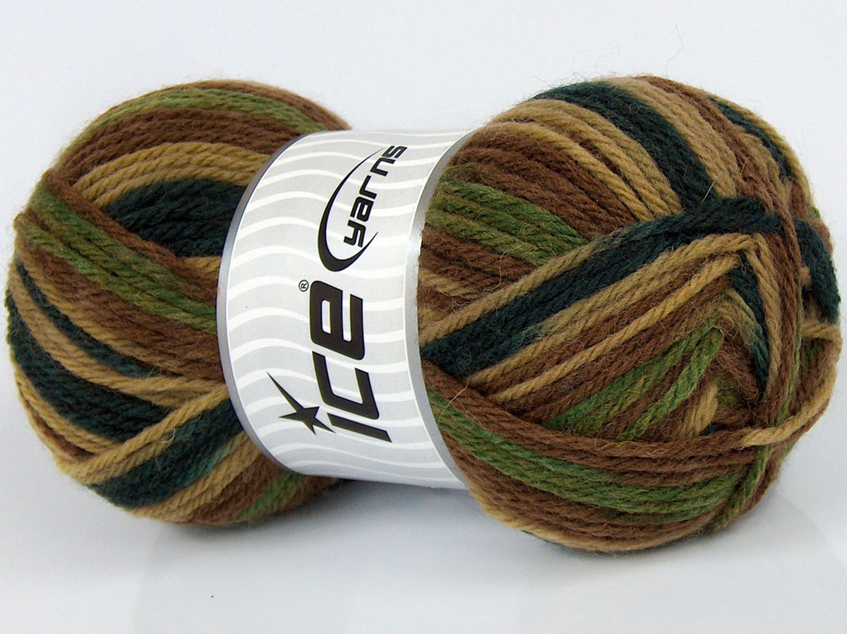 Sale Self-Striping Yeşil Tonları Kahverengi Tonları