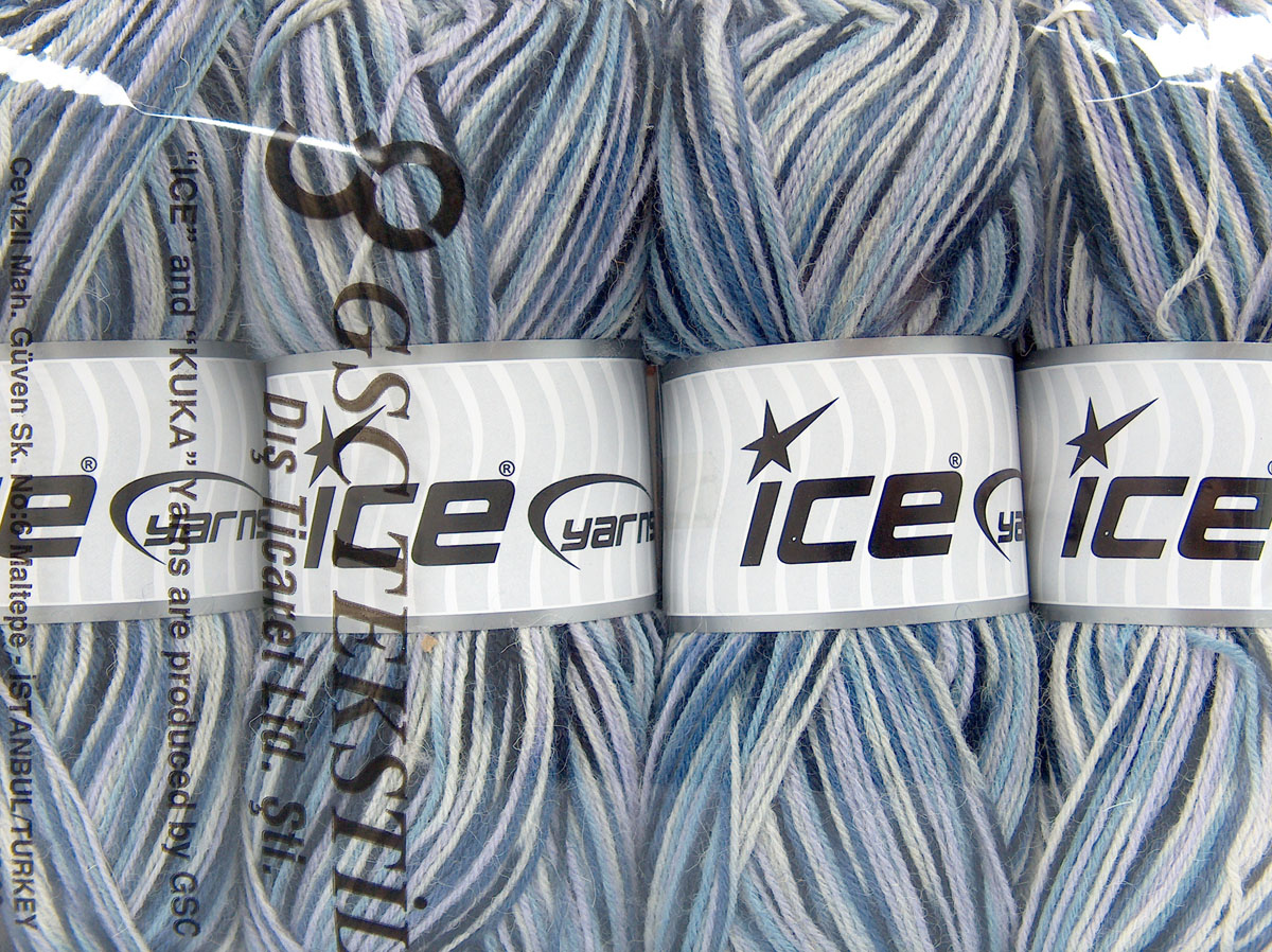Elite Sock Leylak Tonları Krem Mavi Tonları