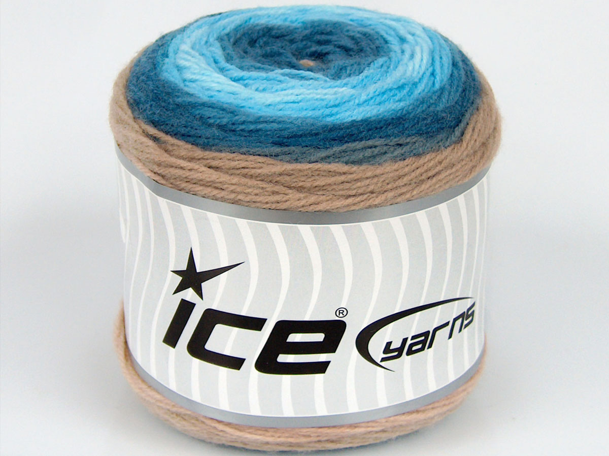 Sale Cakes Yarn Deve Tüyü Mavi Tonları