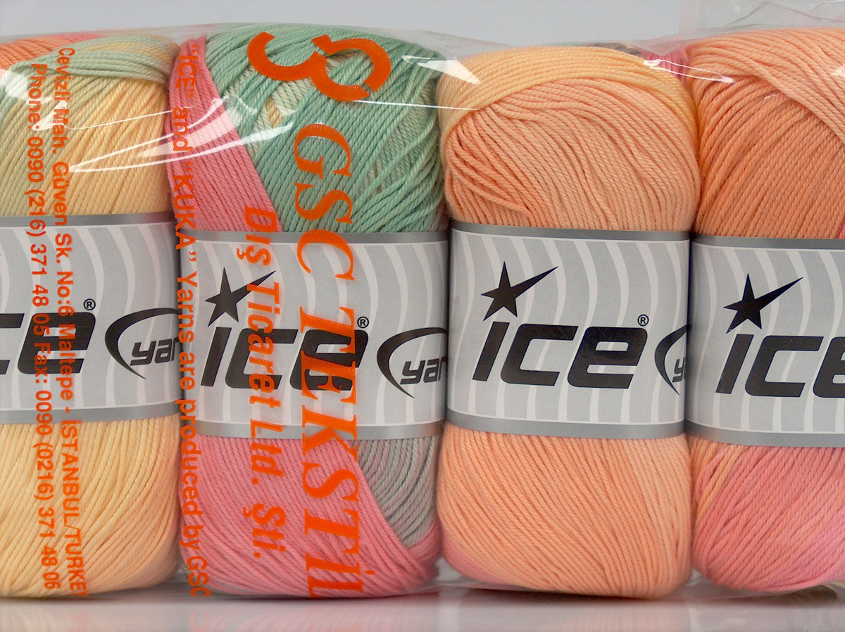 Gelato Sarı Pembe Turuncu Açık Gri Yeşil