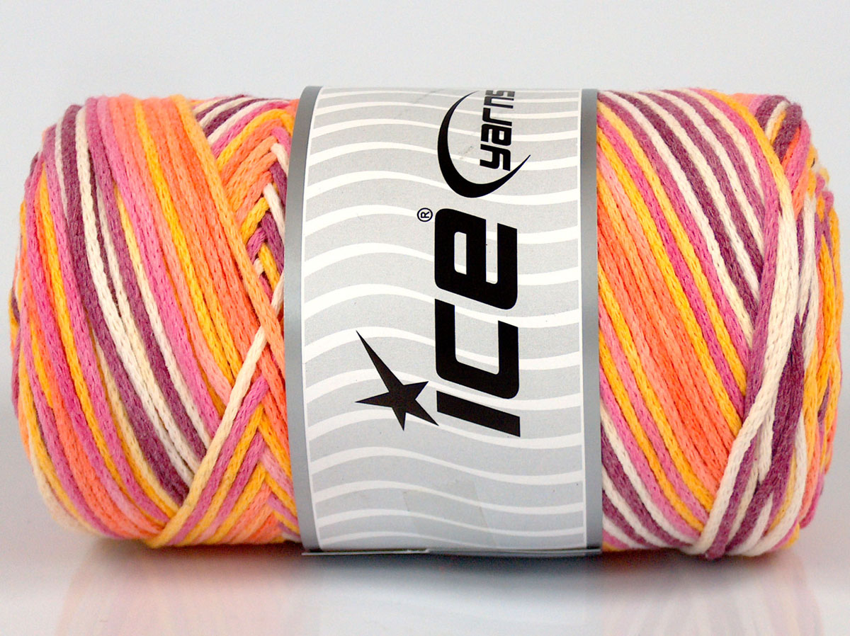 Macrame Cotton Print Mor Pembe tonları Turuncu Tonları