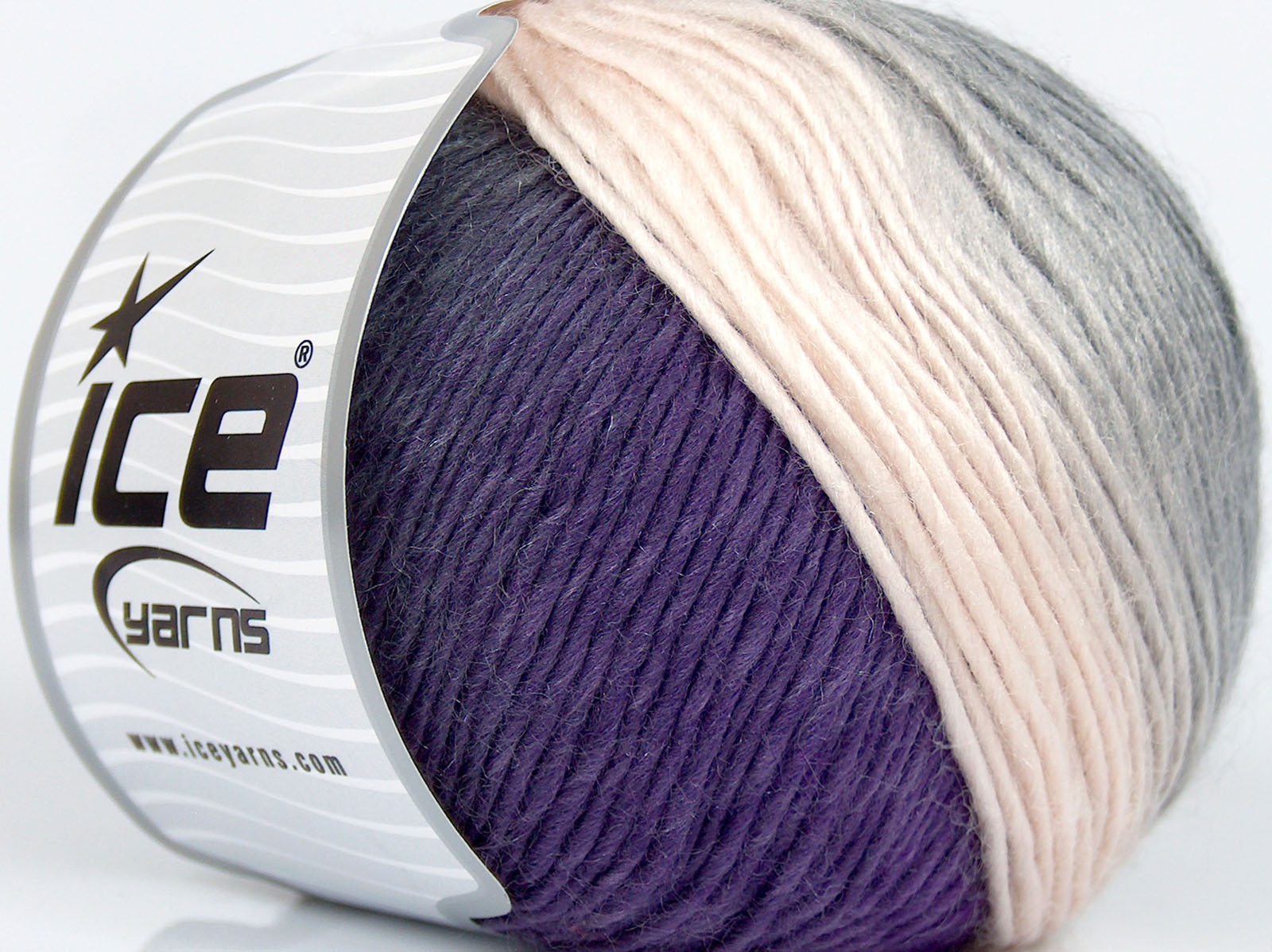 Sale Self-Striping Mor Pudra Pembe Gri