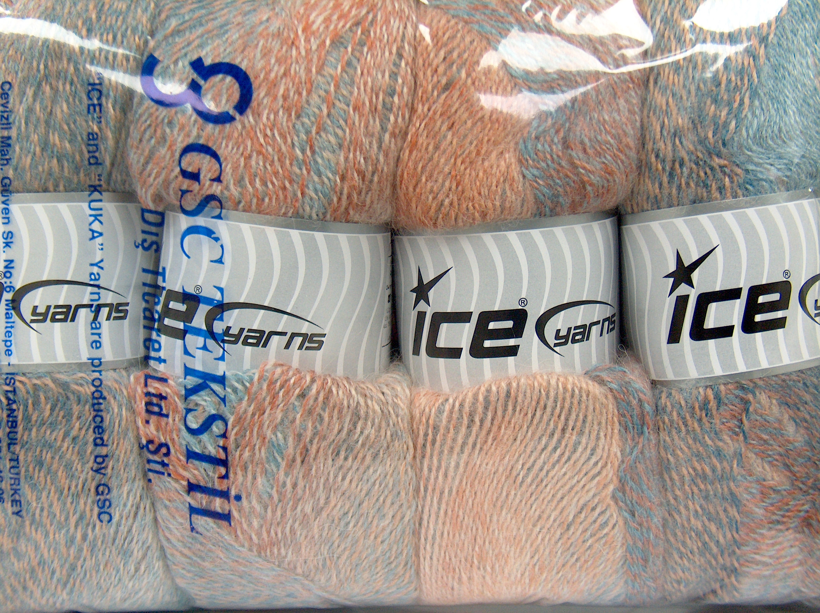 Mohair Pastel Somon Tonları Mavi Tonları