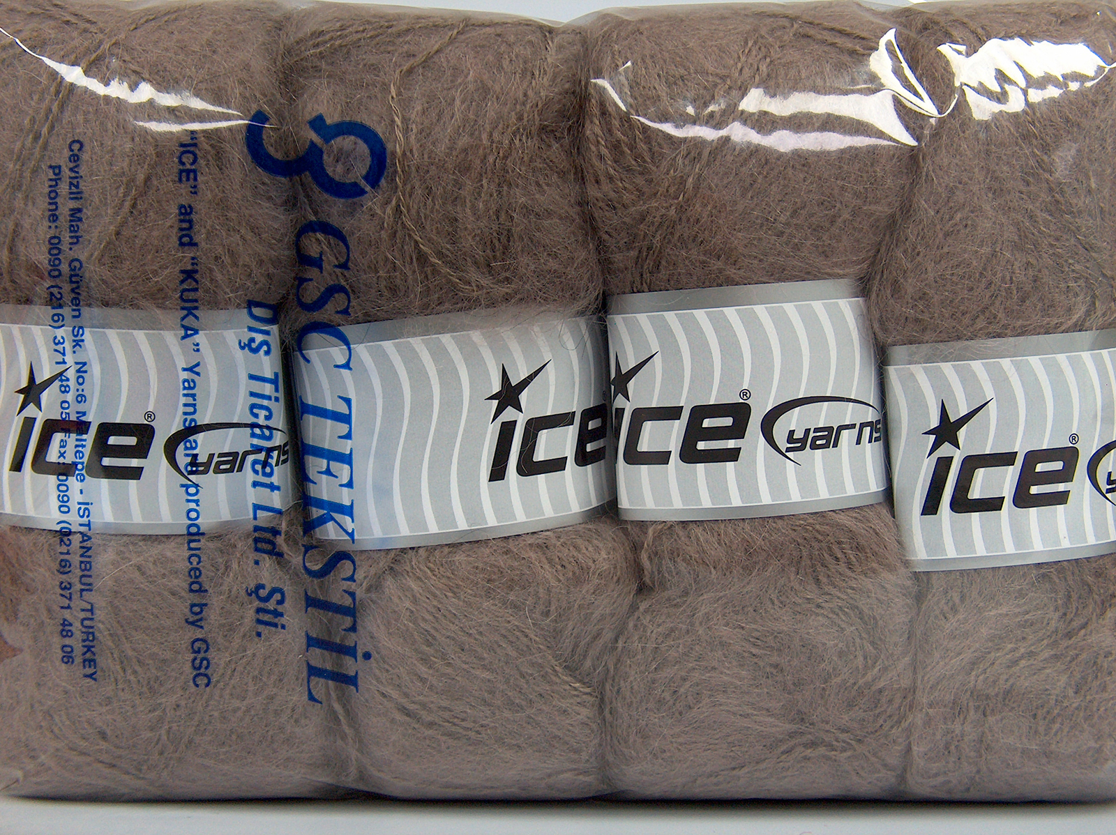 Lot of 4 x 100gr Skeins Ice Yarns MOHAIR CLASSIC (30% Mohair25% Wool) Yarn Camel - photo 4