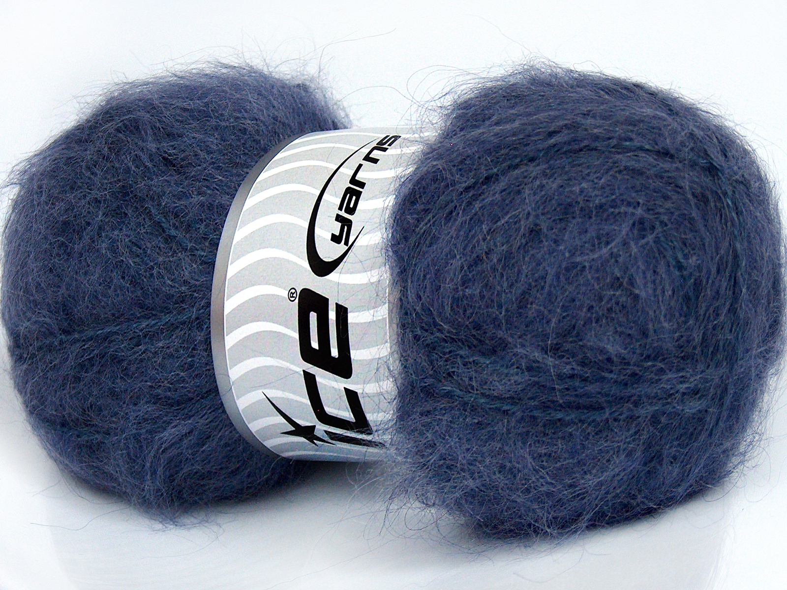 Lot of 4 x 100gr Skeins Ice Yarns MOHAIR CLASSIC (30% Mohair25% Wool) Yarn Dark Lilac