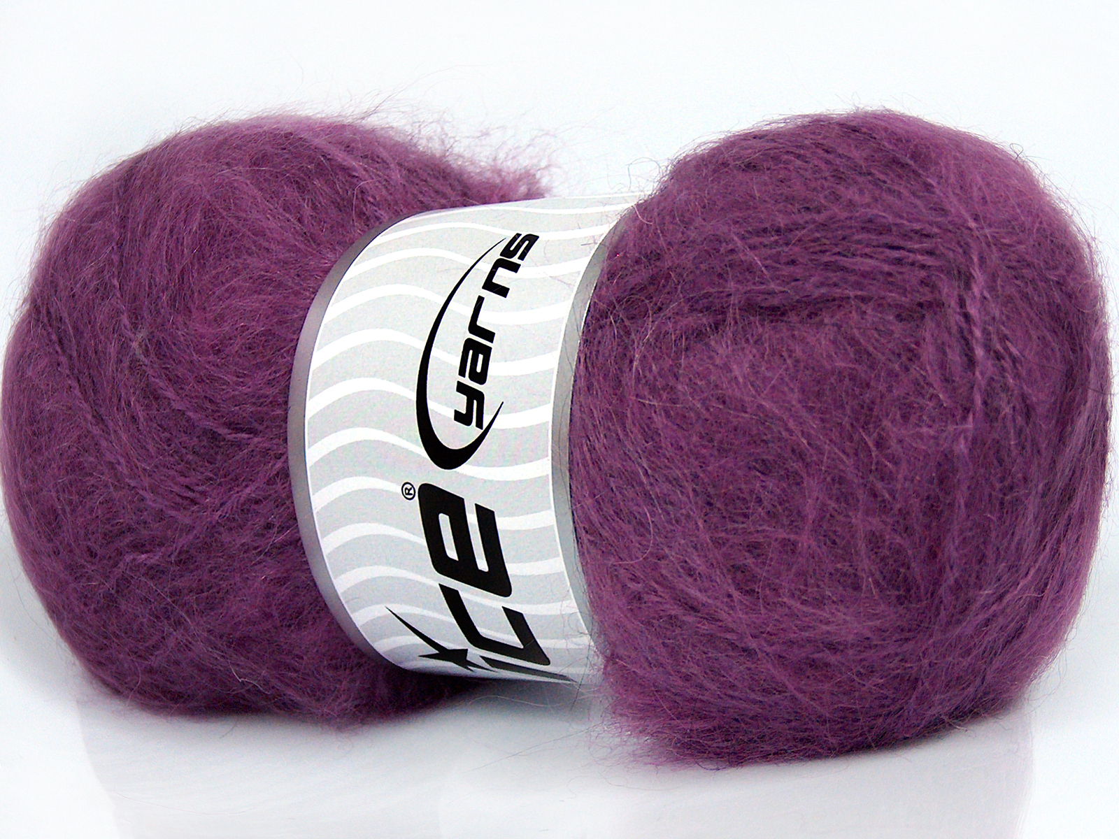 Lot of 4 x 100gr Skeins Ice Yarns MOHAIR CLASSIC (30% Mohair25% Wool) Yarn Dark Orchid