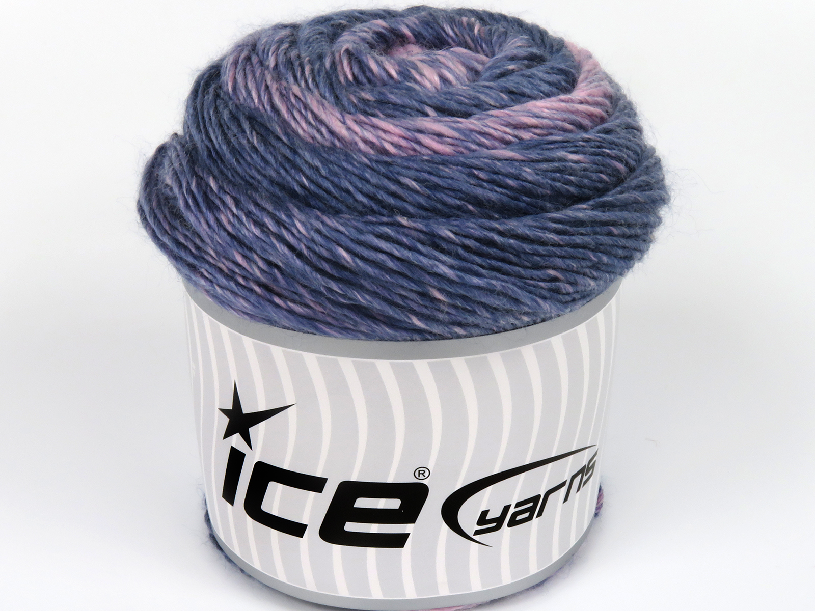 Lot of 2 x 150gr Skeins Ice Yarns CAKES CAMARO (50% Wool) Yarn Bluish Lilac Pink - photo 2