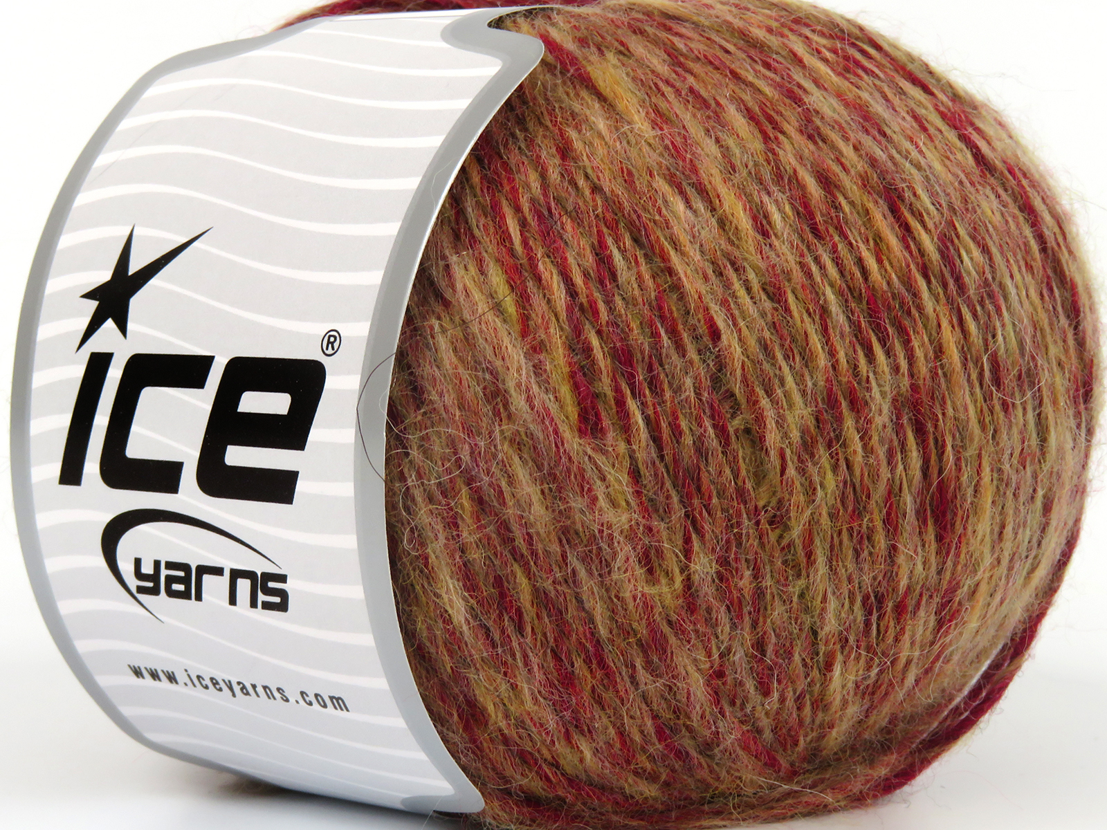 Lot of 4 x 100gr Skeins Ice Yarns FELIZ ALPACA (15% Alpaca20% Wool) Yarn Gold Shades Red - photo 2