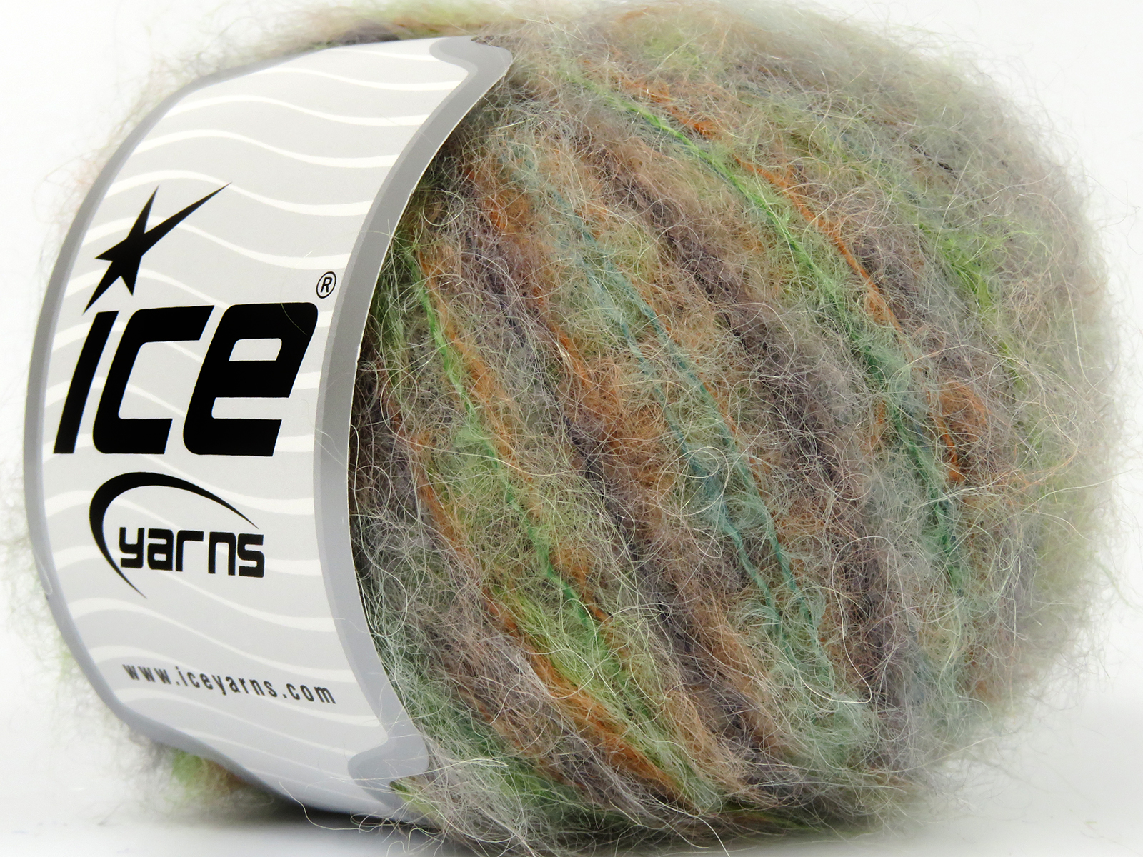 Lot of 8 Skeins Ice Yarns KID MOHAIR ALPACA COLOR (41% Alpaca Superfine41% Kid Mohair) Yarn Green Orange Grey Turquoise - photo 2
