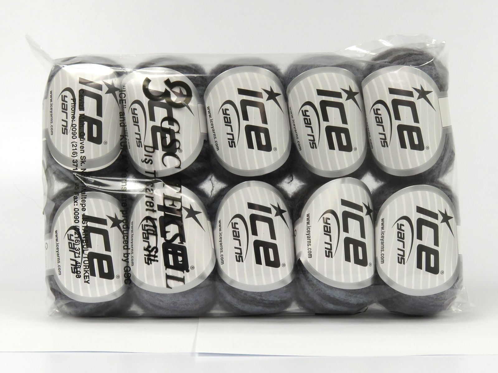 Lot of 10 Skeins Ice Yarns CARESS BABY ALPACA COLOR (30% Baby Alpaca31% Extrafine Merino Wool) Yarn Black Grey Indigo Blue - photo 4