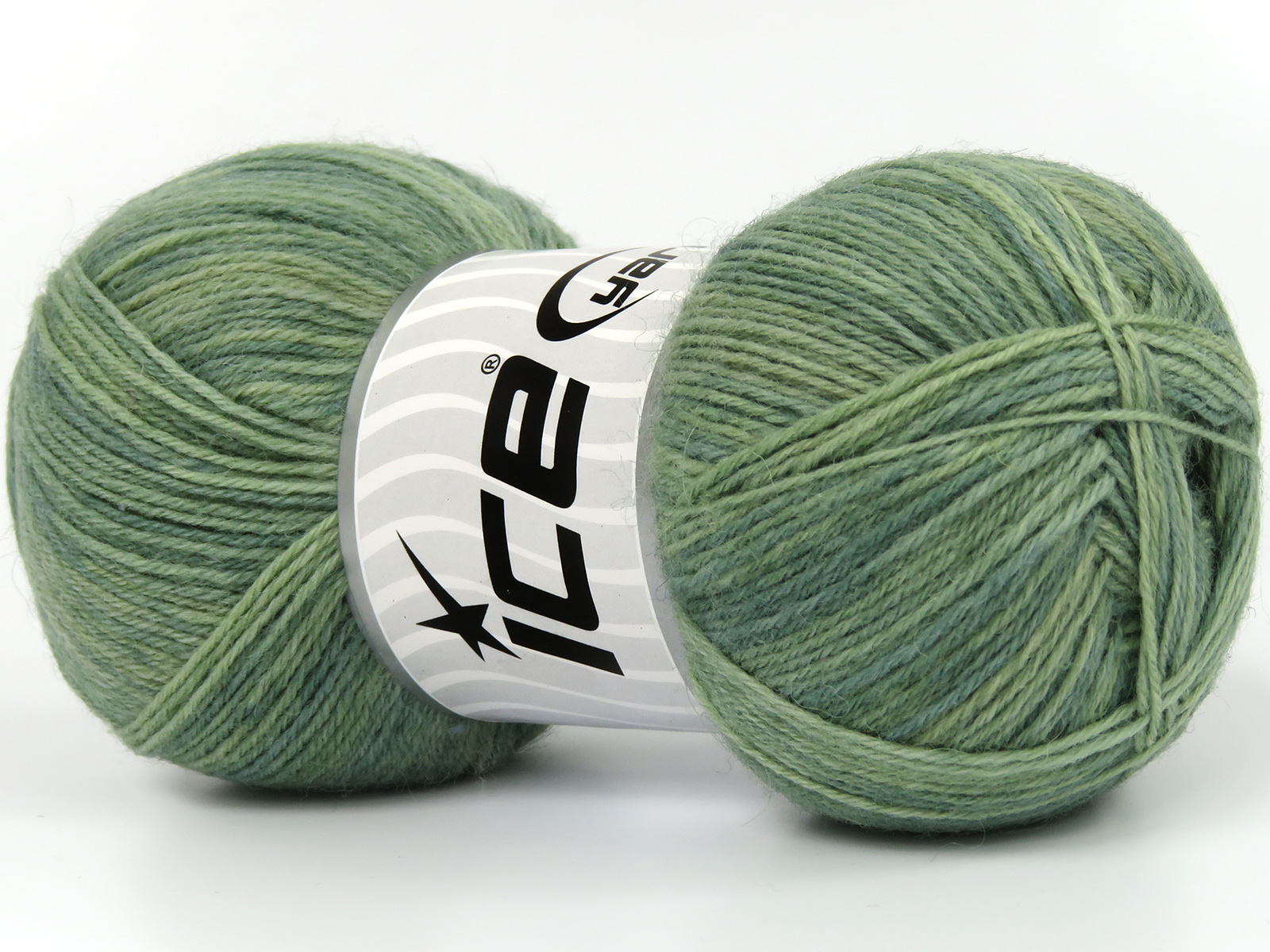 Lot of 4 x 100gr Skeins Ice Yarns MULTICOLOR SOCK (75% Superwash Wool) Yarn Green Shades - photo 2