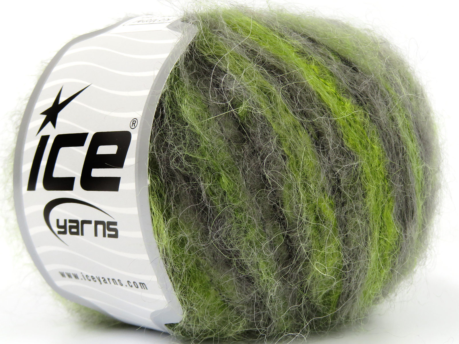 Lot of 8 Skeins Ice Yarns KID MOHAIR ALPACA COLOR (41% Alpaca Superfine41% Kid Mohair) Yarn Green Shades Grey Shades - photo 2
