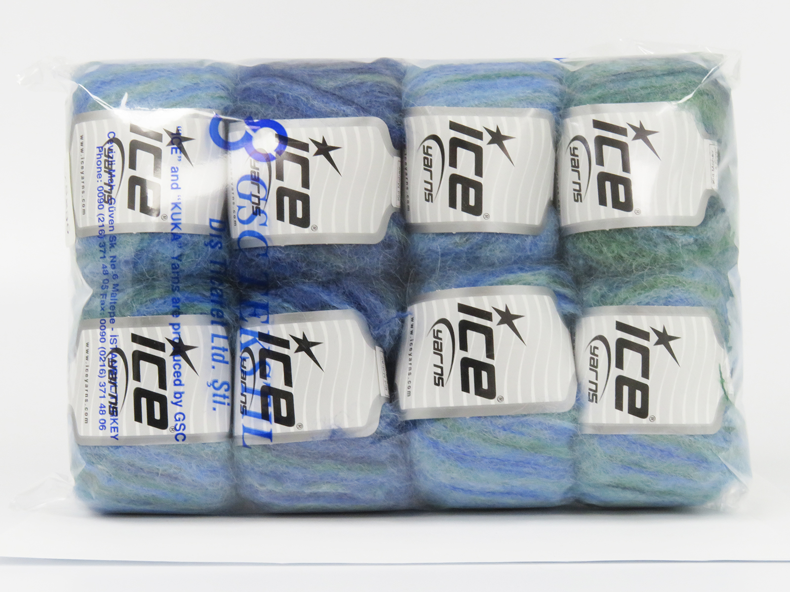Lot of 8 Skeins Ice Yarns KID MOHAIR ALPACA COLOR (41% Alpaca Superfine41% Kid Mohair) Yarn Blue Shades Green Shades - photo 4
