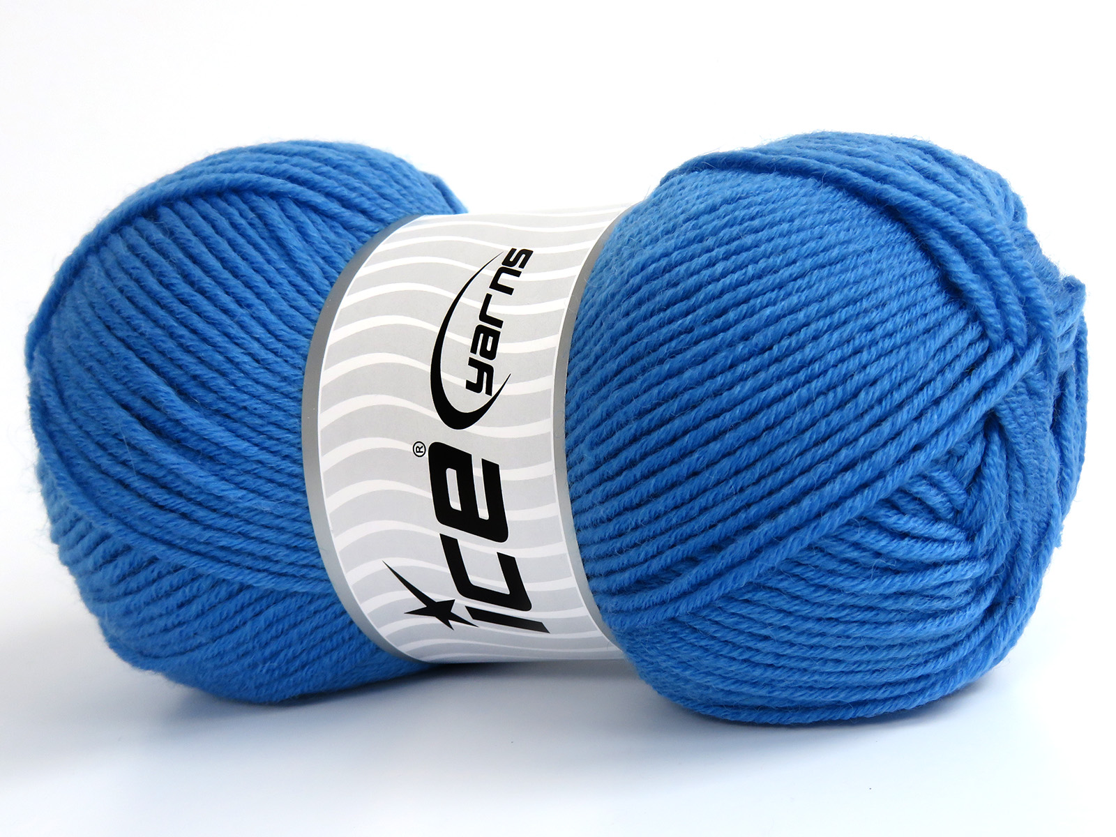 Lot of 4 x 100gr Skeins Ice Yarns FAVOURITE WOOL (50% Wool) Yarn Blue