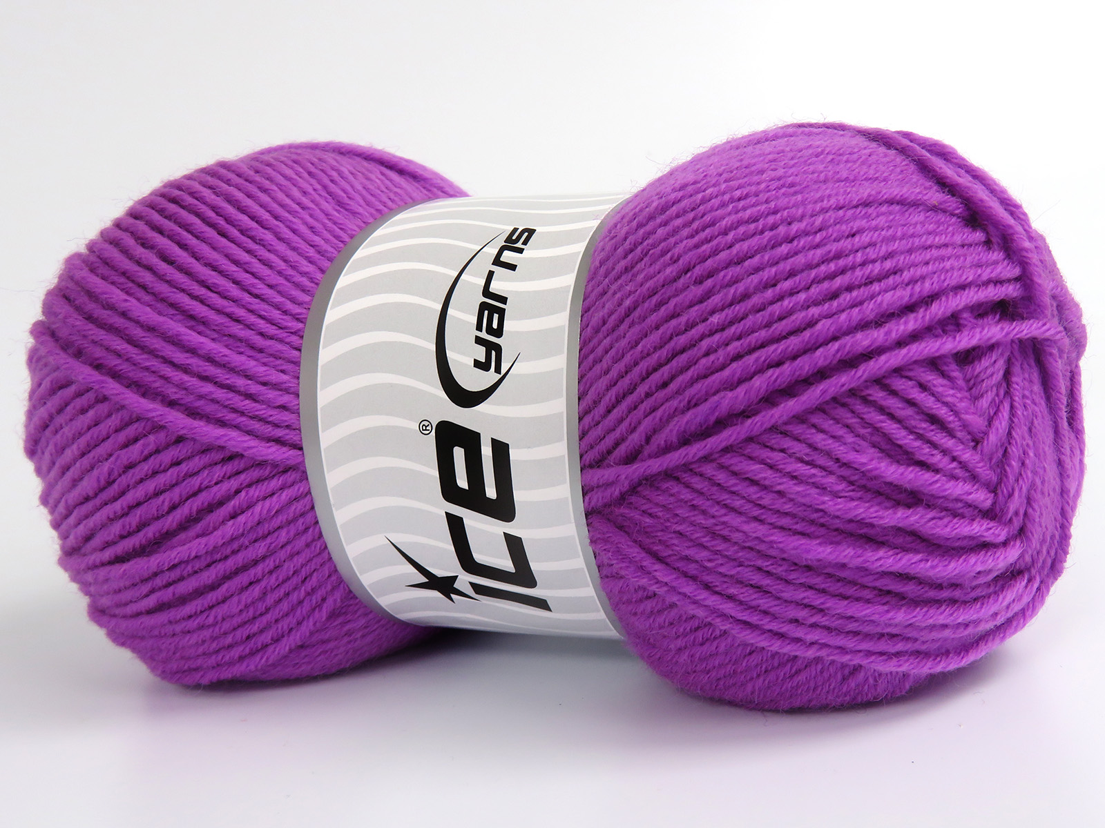 Lot of 4 x 100gr Skeins Ice Yarns FAVOURITE WOOL (50% Wool) Yarn Fuchsia