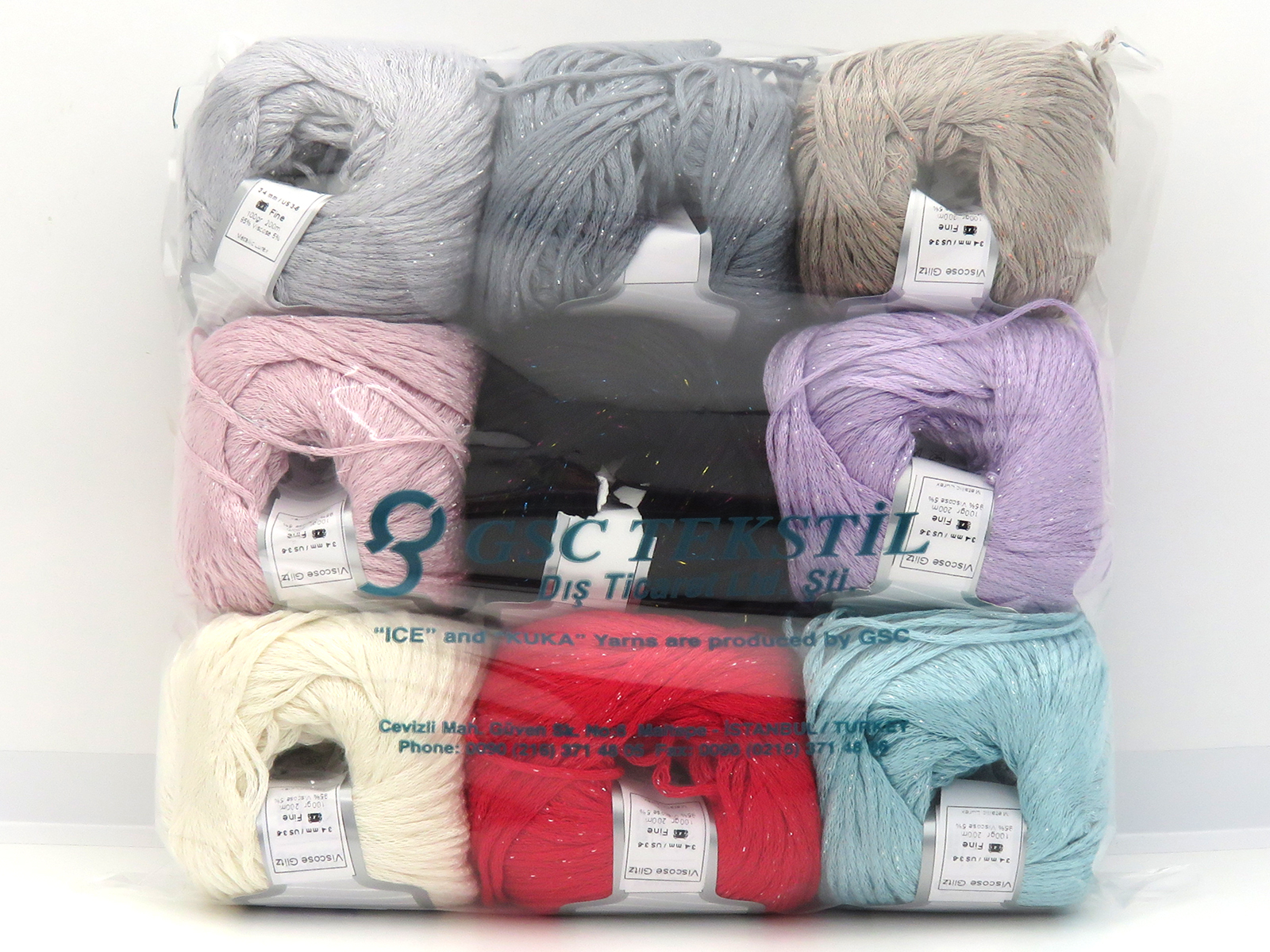 Mixed Lot Viscose Glitz Yarns