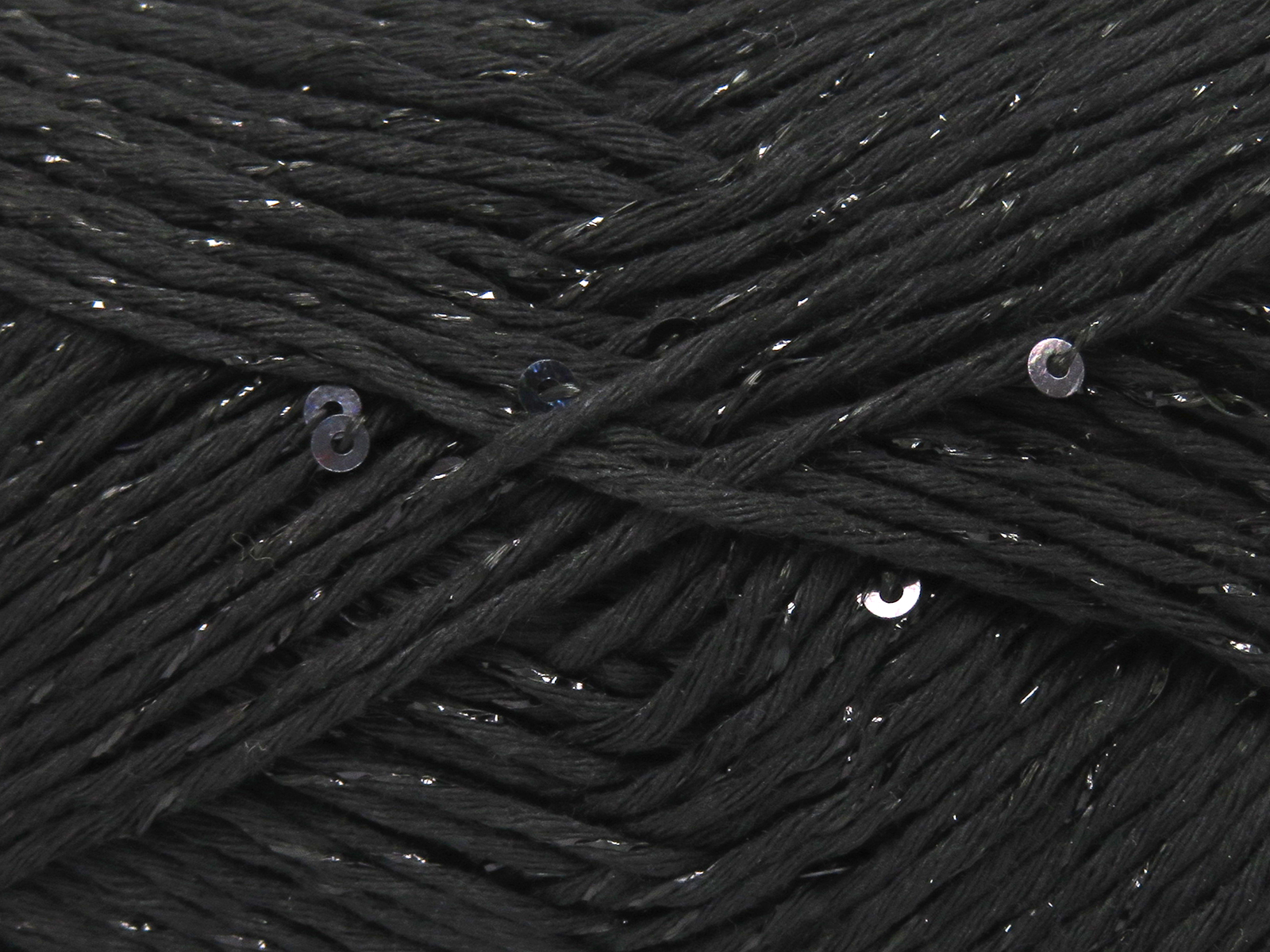 Natural Cotton Paillette Siyah