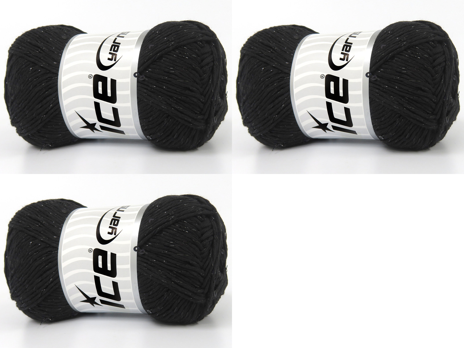 Natural Cotton Paillette Siyah
