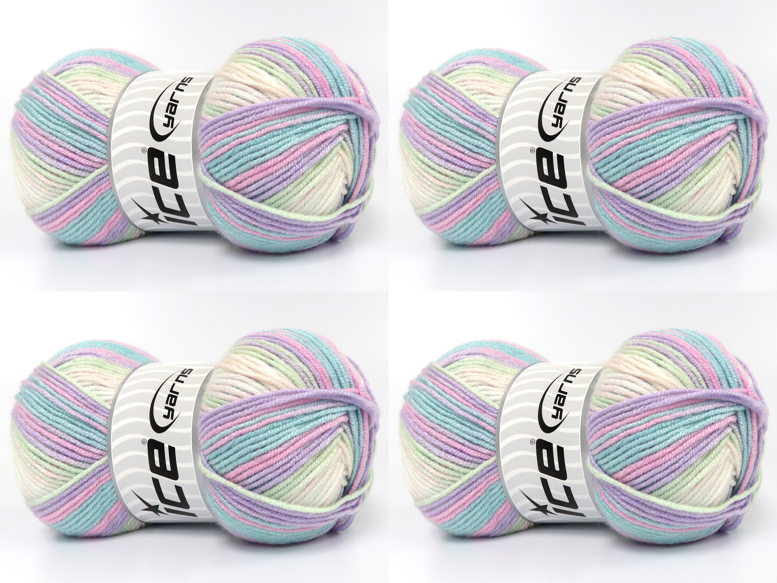 Baby Bamboo Magic Beyaz Pembe Açık Lila Yeşil Tonları