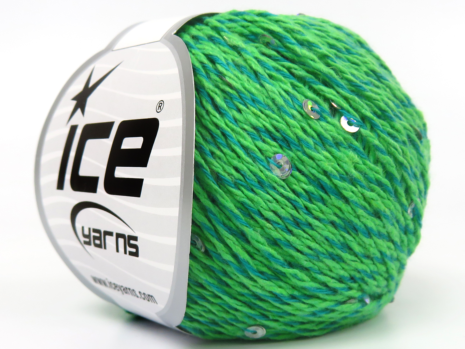 Paillette Cotton Green, Turquoise