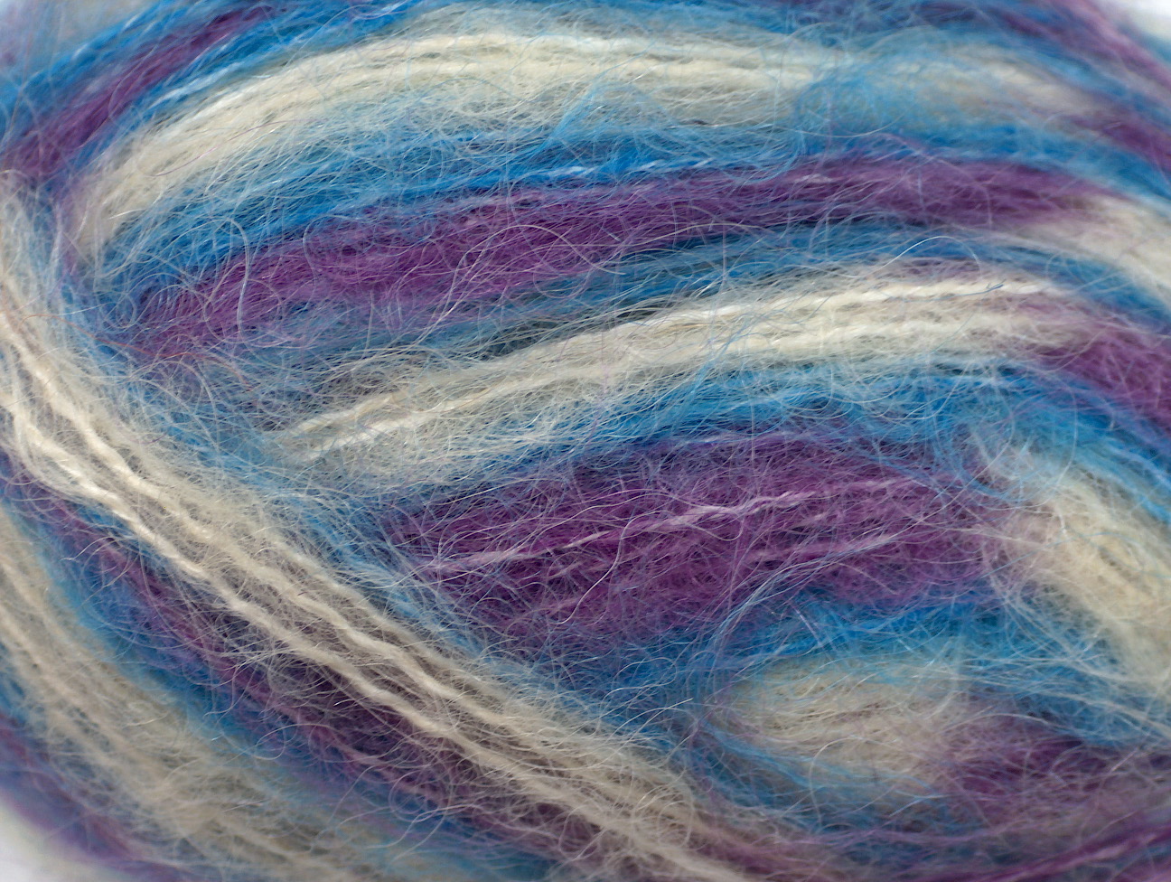 Mohair Classic Blue, Purple, Cream