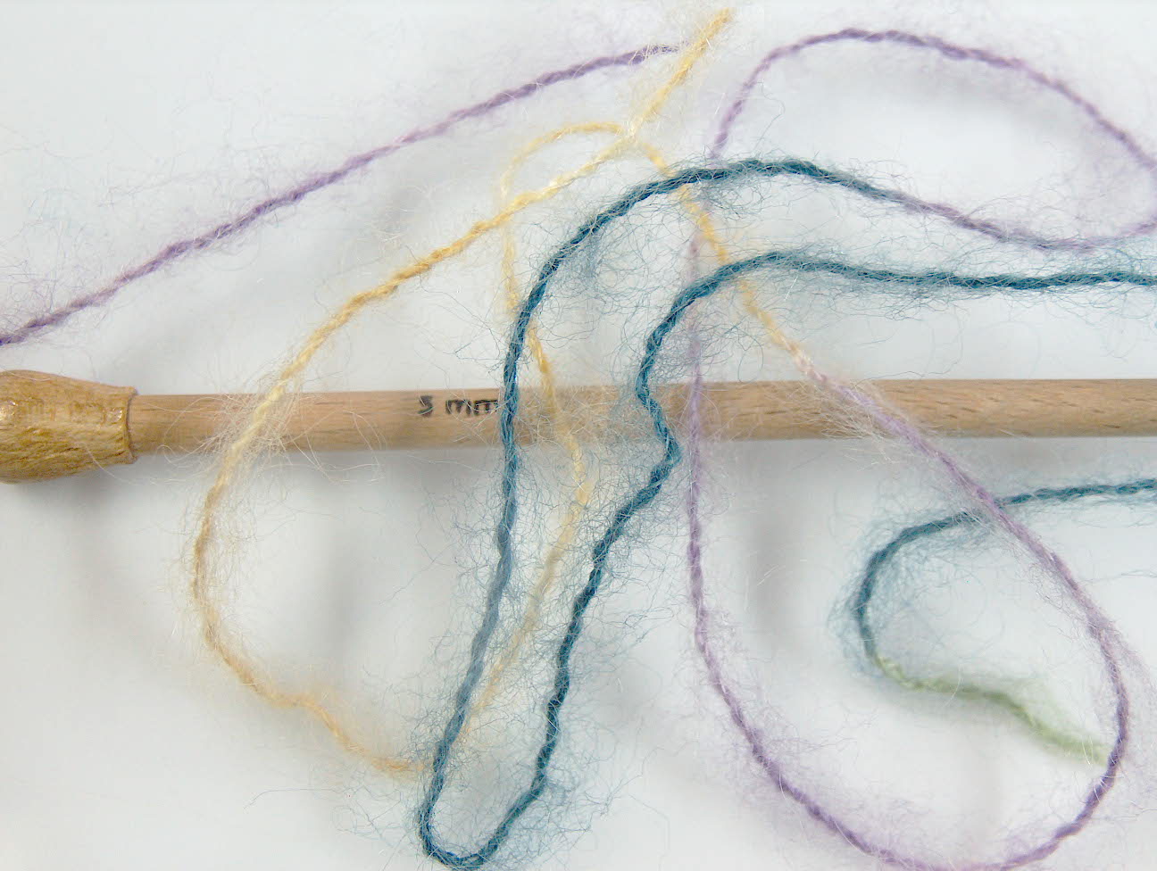 Mohair Classic Green, Lilac, Yellow