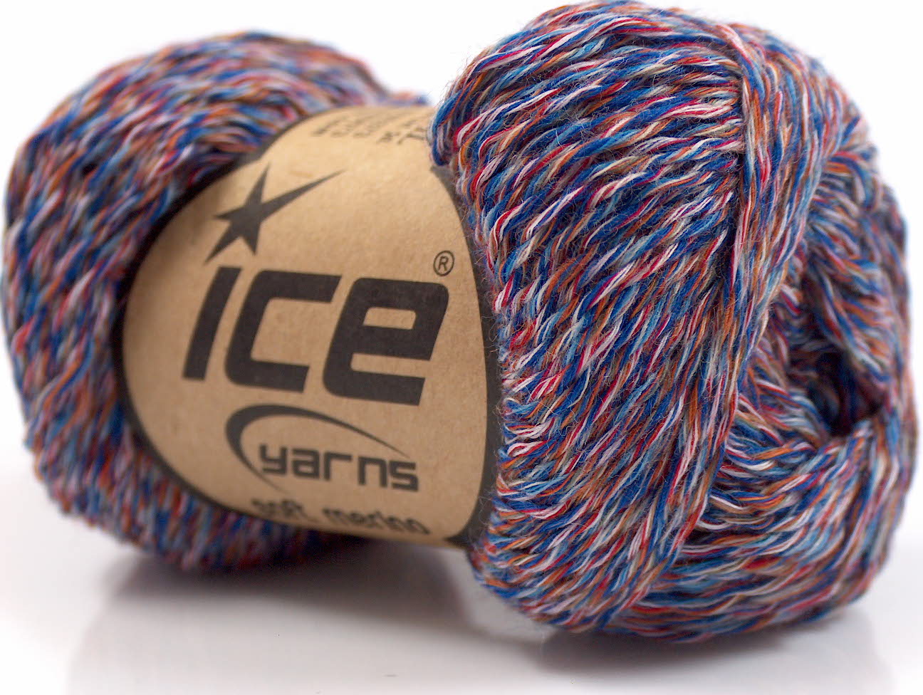 Soft Merino Blue, Red, White, Pink