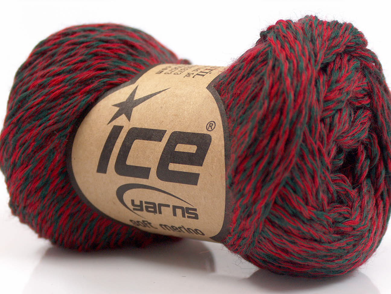 Soft Merino Brown, Red, Green