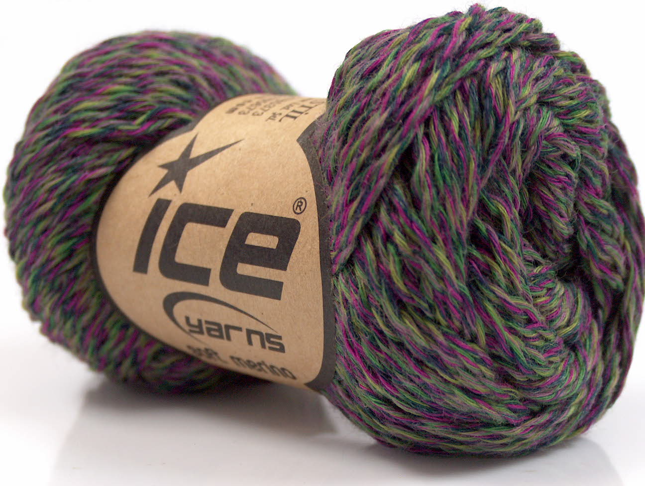 Soft Merino Fuchsia, Green Shades