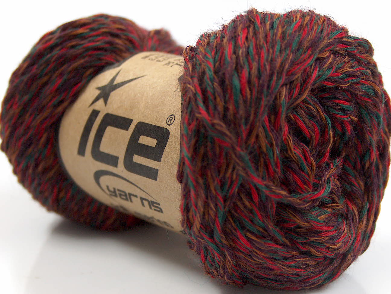 Soft Merino Brown, Red, Maroon, Green