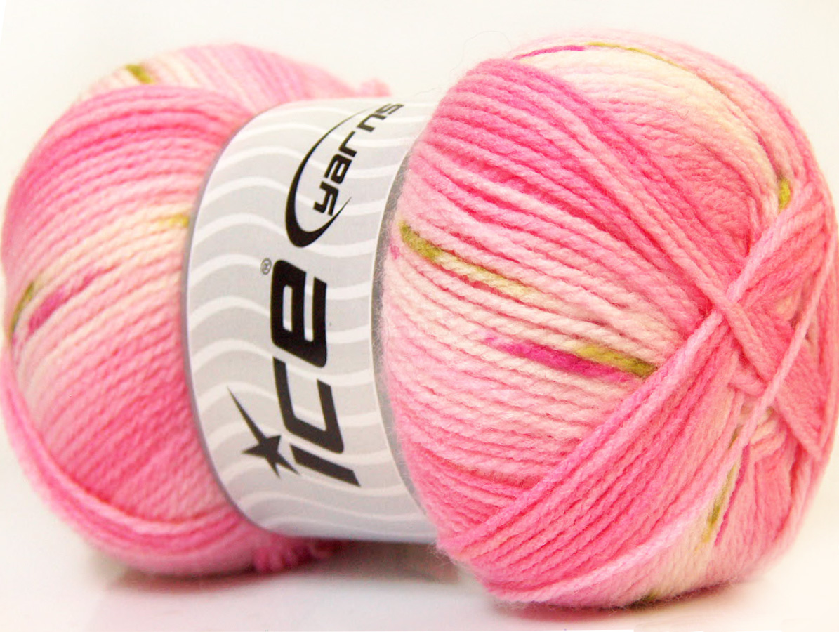 Baby Design White Pink Green at Ice Yarns Online Yarn Store