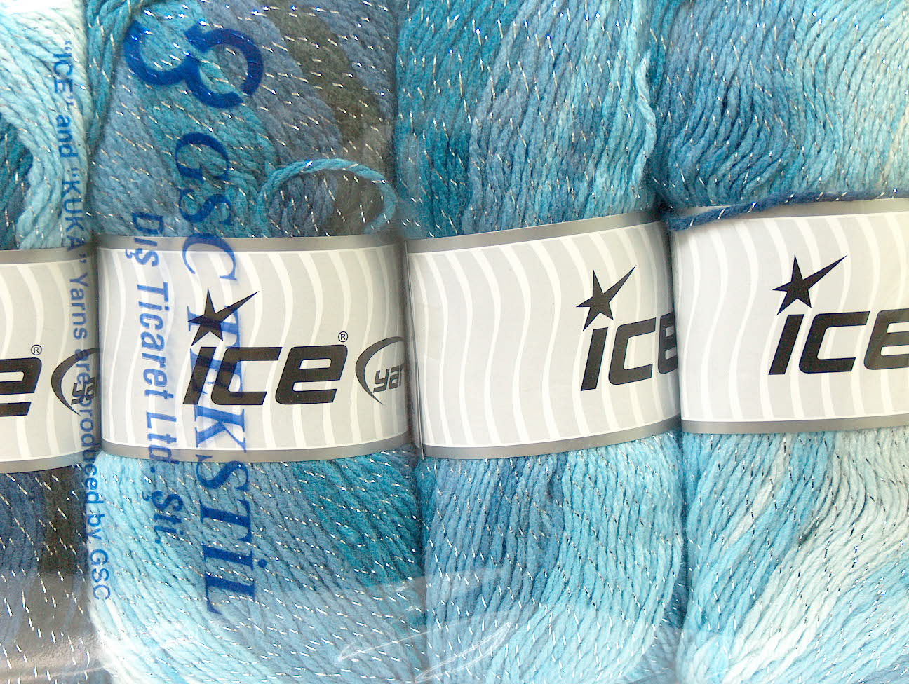 Magic Glitz Black, Navy, Blue, White, Silver, Metallic Yarns Yarn