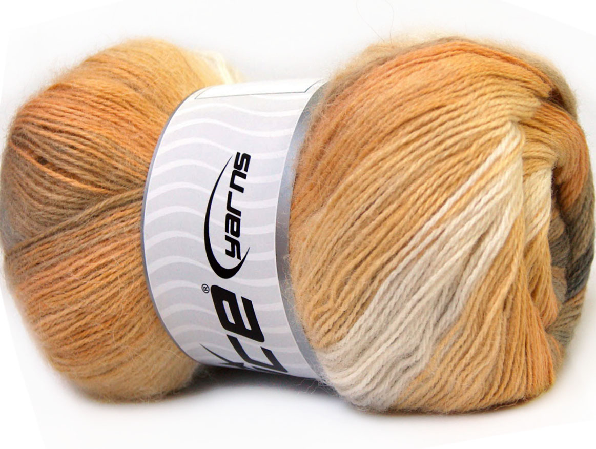 Angora Design Yellow White Camel Blue