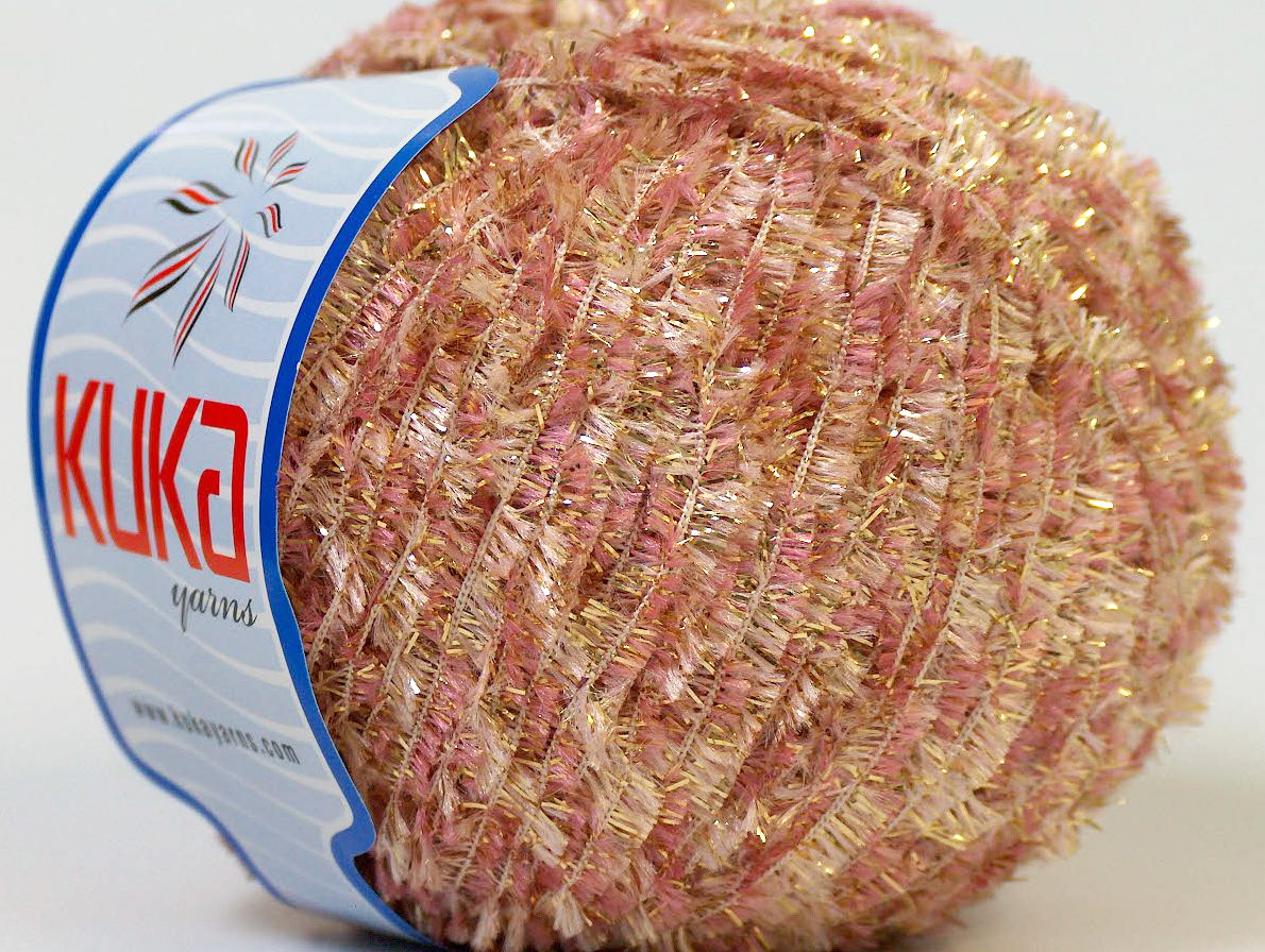 Sale Simli İplikler Pembe Altın Krem