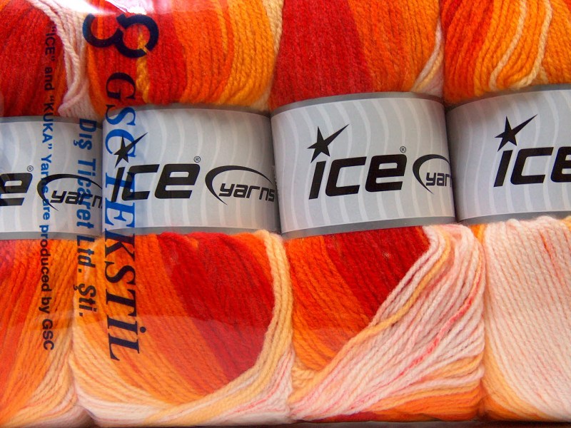Baby Batik Yellow Orange Shades Light Pink