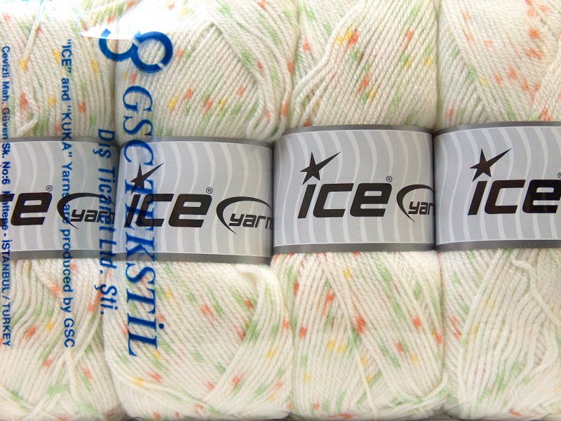 Baby Lollipop Yellow White Salmon Green