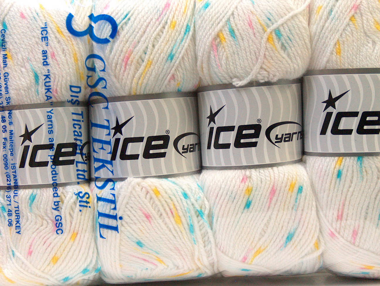 Baby Lollipop Yellow White Turquoise Pink