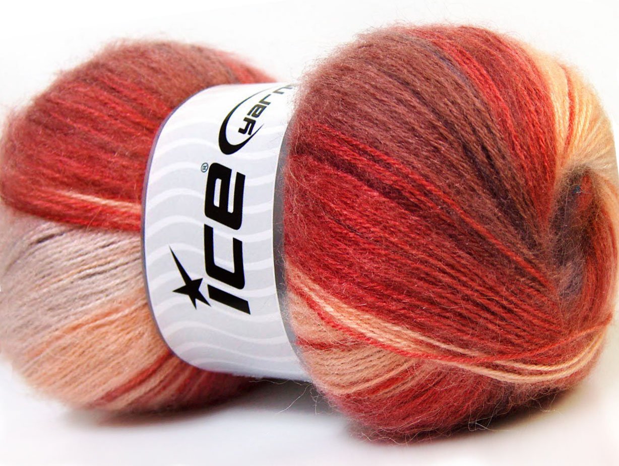 Angora Active Red Light Salmon Cream Copper Brown