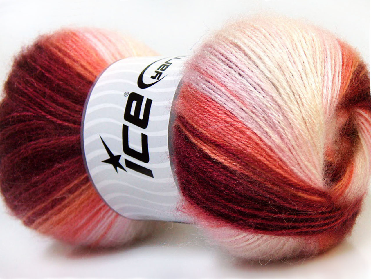 Angora Active Light Salmon Cream Burgundy
