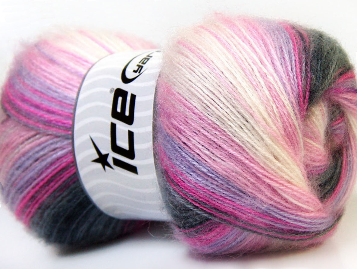 Angora Active White Pink Lilac Grey Shades