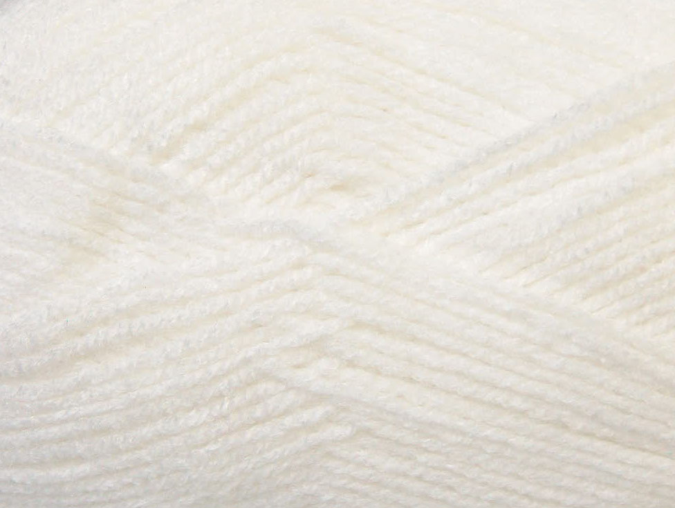 Lot of 4 x 100gr Skeins ICE SUPER BABY Hand Knitting Yarn White - photo 2