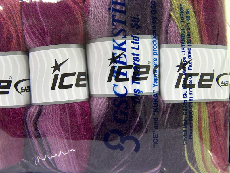 Angora Active Purple Maroon Lilac Green Shades