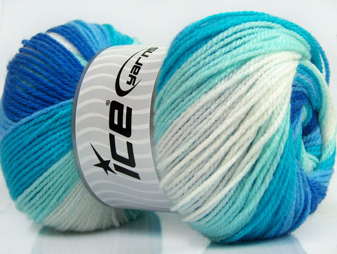 Baby Batik White Turquoise Blue