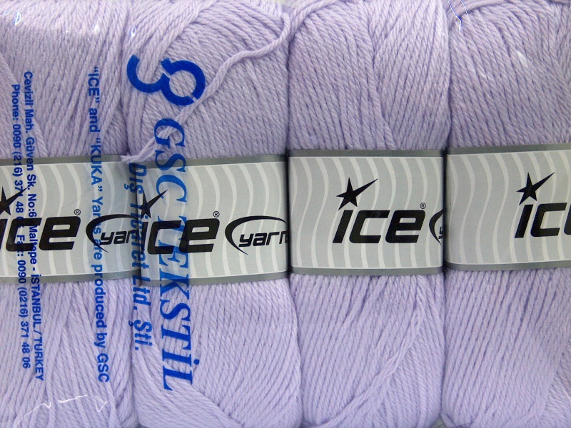Lot of 4 x 100gr Skeins Ice Yarns SOFTLY BABY Hand Knitting Yarn Lilac - photo 4