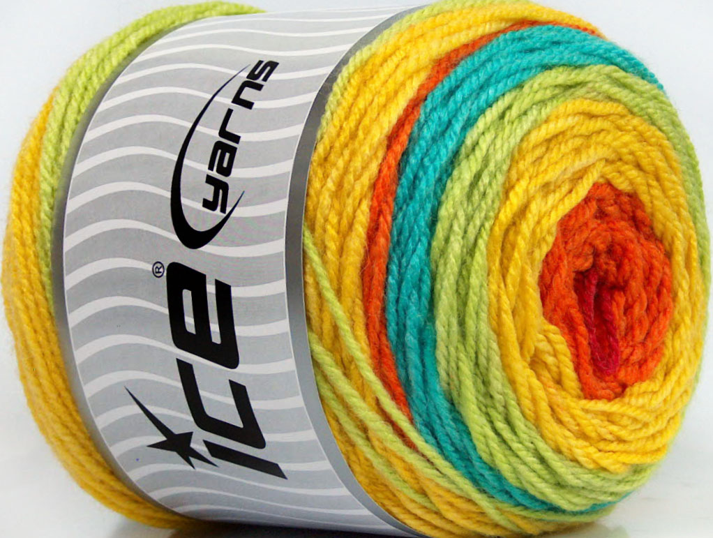 Cakes Wool Sarı Turkuaz Turuncu Yeşil