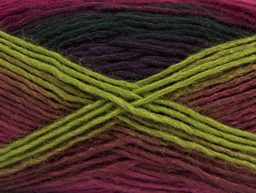 Rainbow Purple Green Burgundy Black