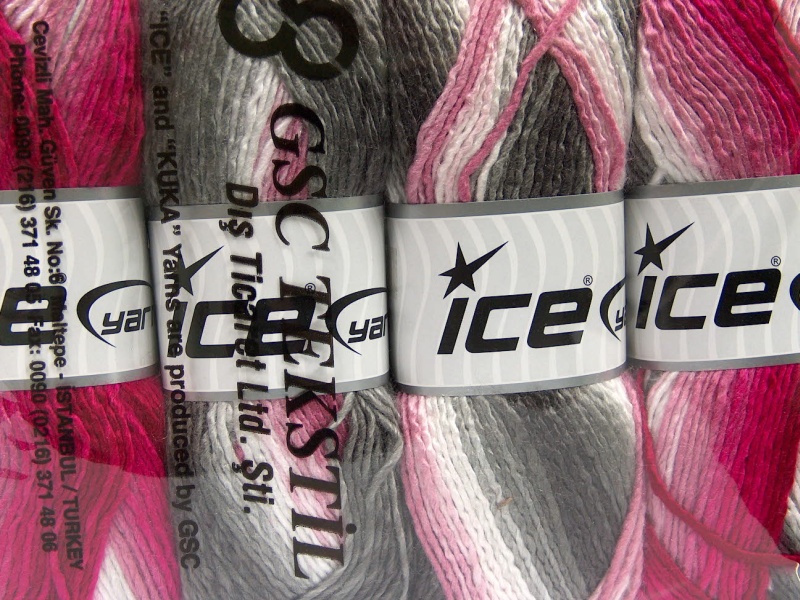 Rainbow White Pink Grey Fuchsia