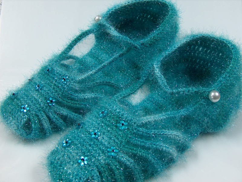 Bootees Turquoise, Green