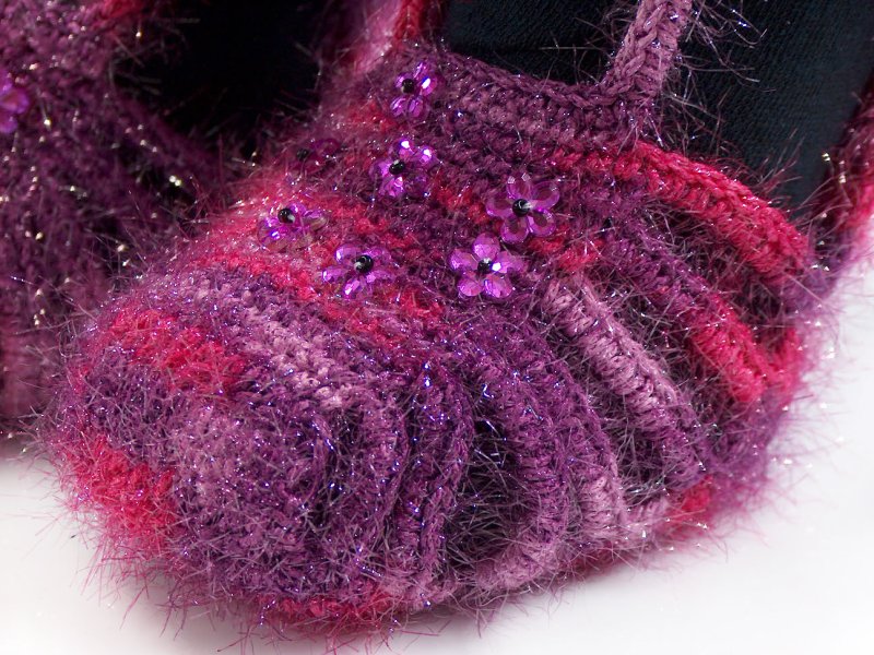 Bootees Purple, Red